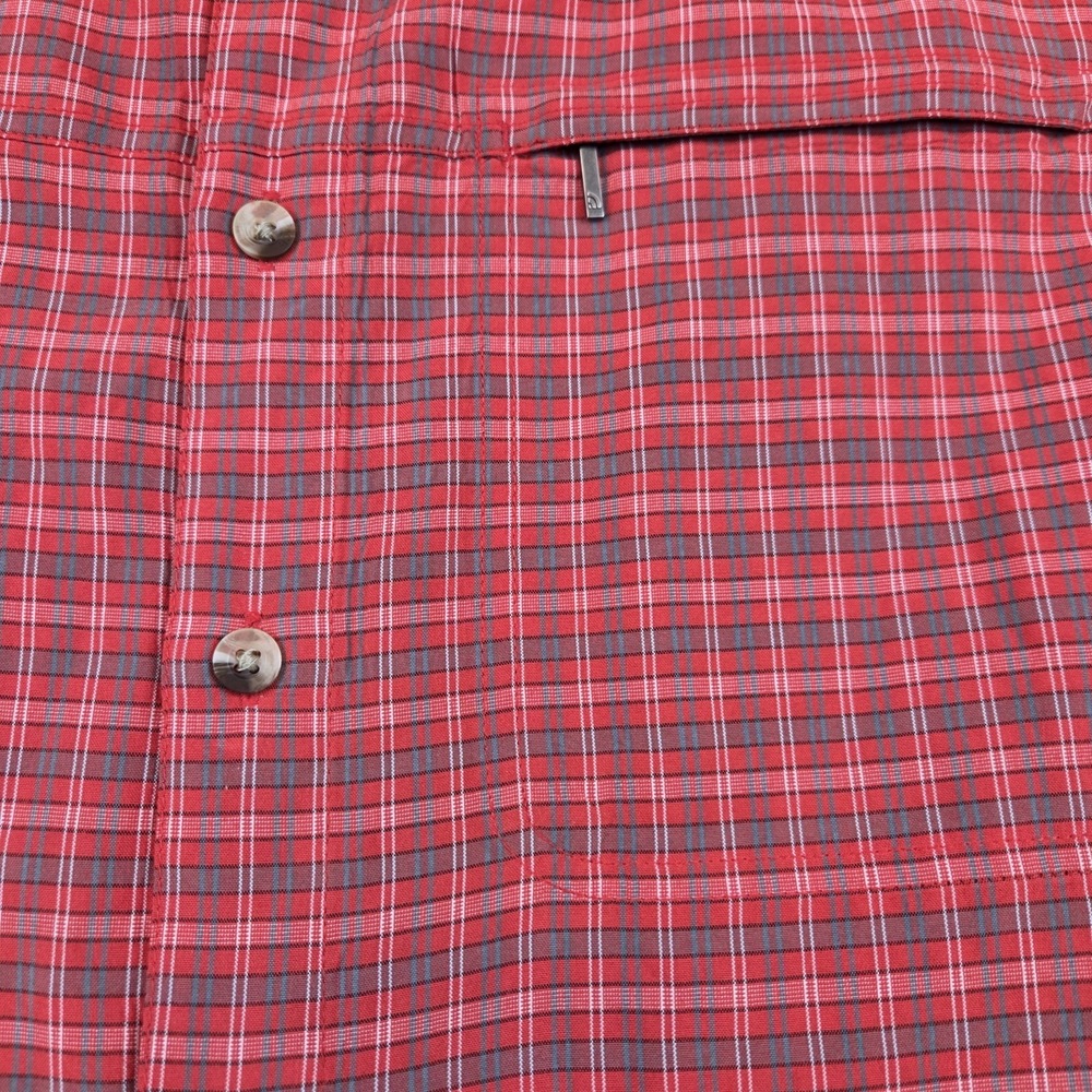 The North Face Red Plaid Short Sleeve Shirt Men's XL Button Up Active Outdoors - Picture 4 of 9